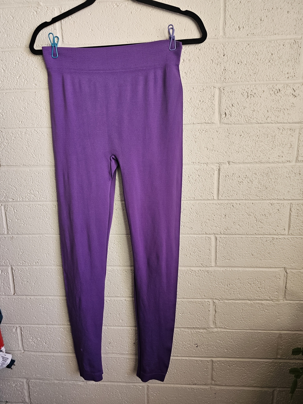 Women's Purple High-Waist Stretch Leggings